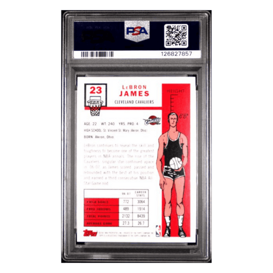 LeBron James PSA 9 2007 Topps 1957-58 Variation Card #23