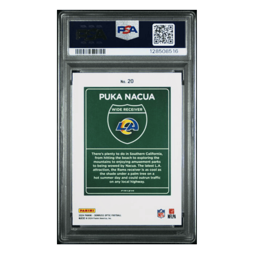 Puka Nacua PSA 10 2024 Panini Donruss Optic Downtown! Card #20