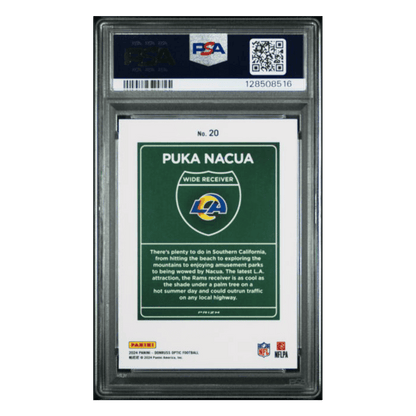 Puka Nacua PSA 10 2024 Panini Donruss Optic Downtown! Card #20