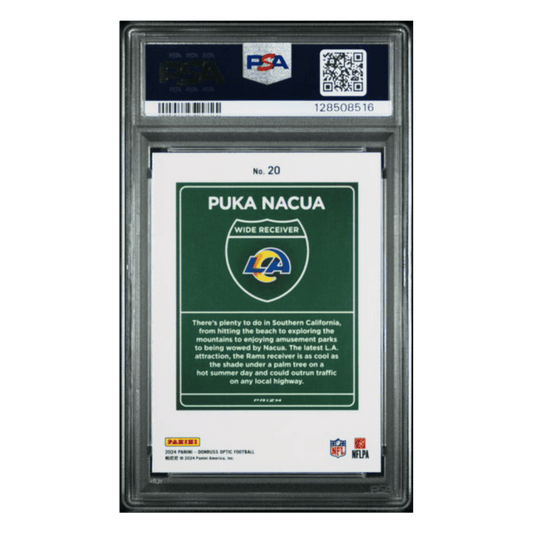 Puka Nacua PSA 10 2024 Panini Donruss Optic Downtown! Card #20