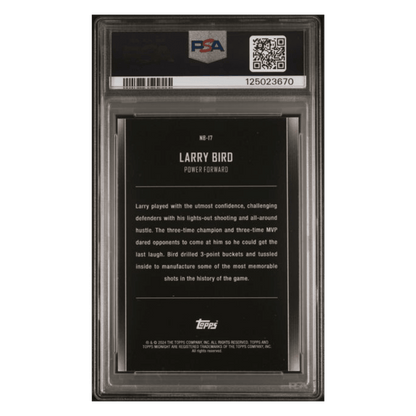 Larry Bird PSA 9 2023 Topps Midnight Nightball Daybreak #1/ 5 Card #NB17