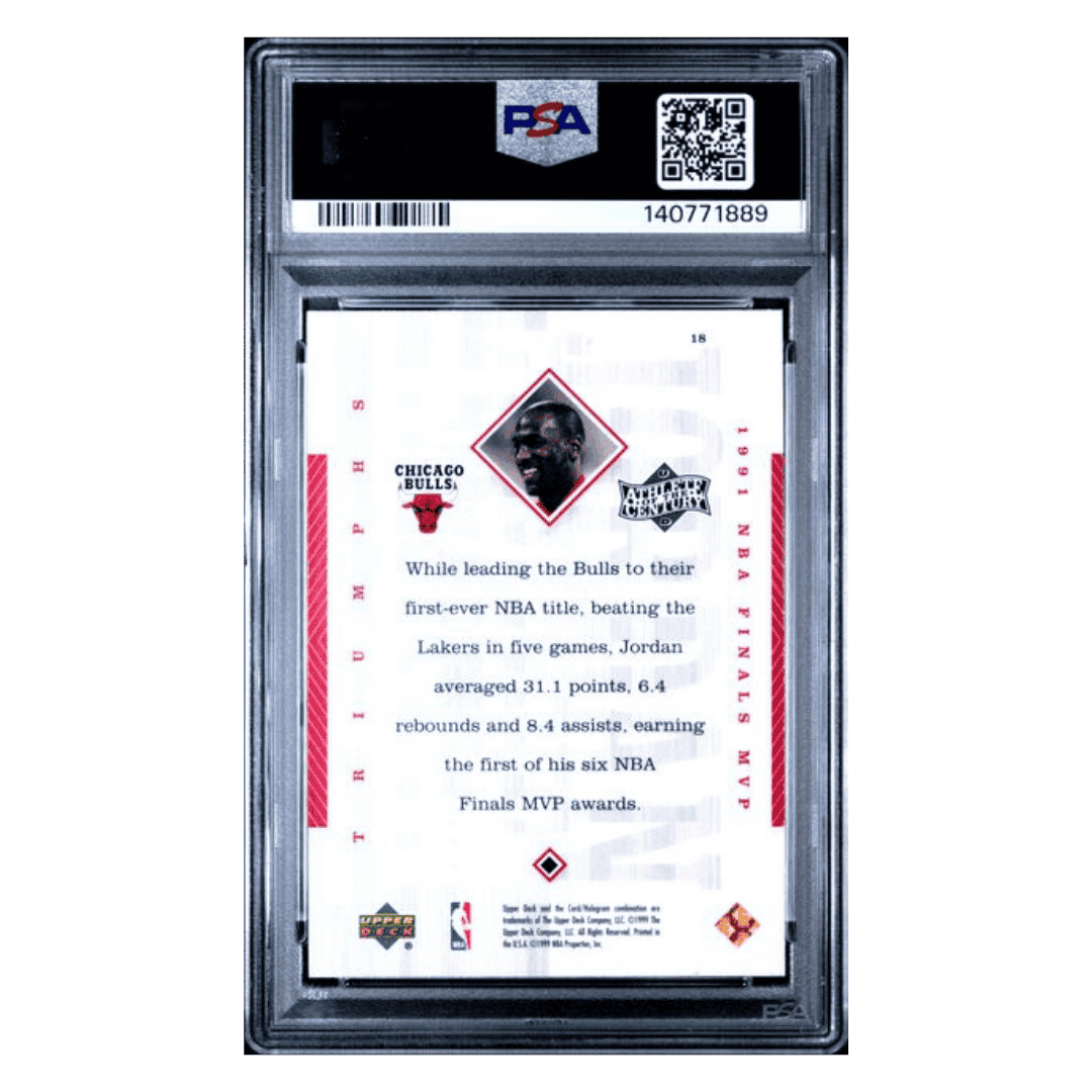 Michael Jordan PSA 9 1999 Upper Deck Athlete of the Century Card #18