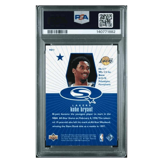 Kobe Bryant PSA 8 1998 Upper Deck Choice Starquest Blue Card #SQ13