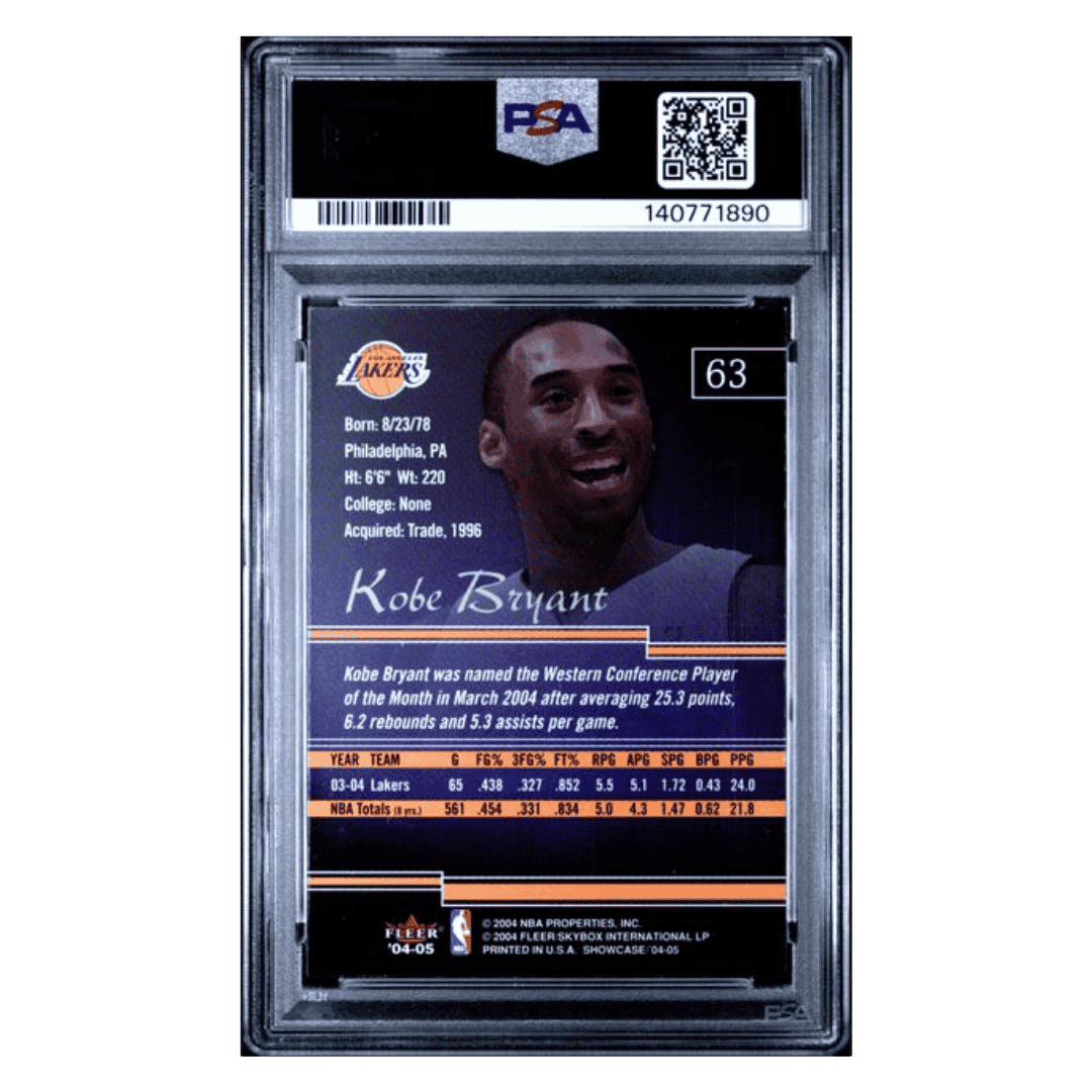 Kobe Bryant PSA 8 2004 Fleer Showcase Card #63