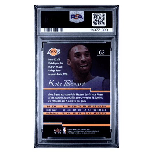 Kobe Bryant PSA 8 2004 Fleer Showcase Card #63