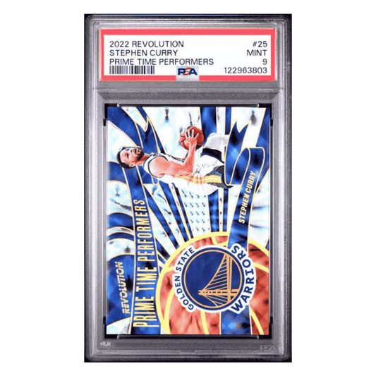 Steph Curry PSA 9 2022 Panini Revolution Prime Time Performers Card #25