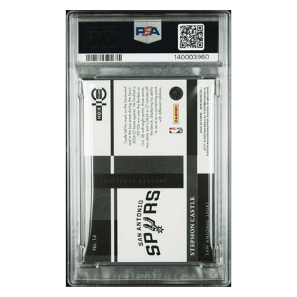 Stephon Castle PSA 8 2024 Panini Noir Sneaker Spotlight #d/ 99 Card #14