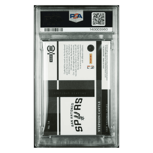 Stephon Castle PSA 8 2024 Panini Noir Sneaker Spotlight #d/ 99 Card #14