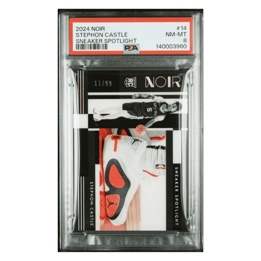 Stephon Castle PSA 8 2024 Panini Noir Sneaker Spotlight #d/ 99 Card #14