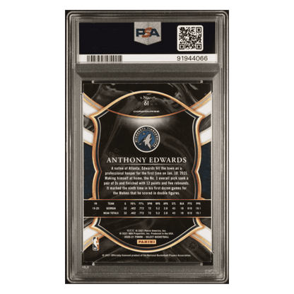 Anthony Edwards PSA 10 2020 Panini Select Blue Retail Card #61
