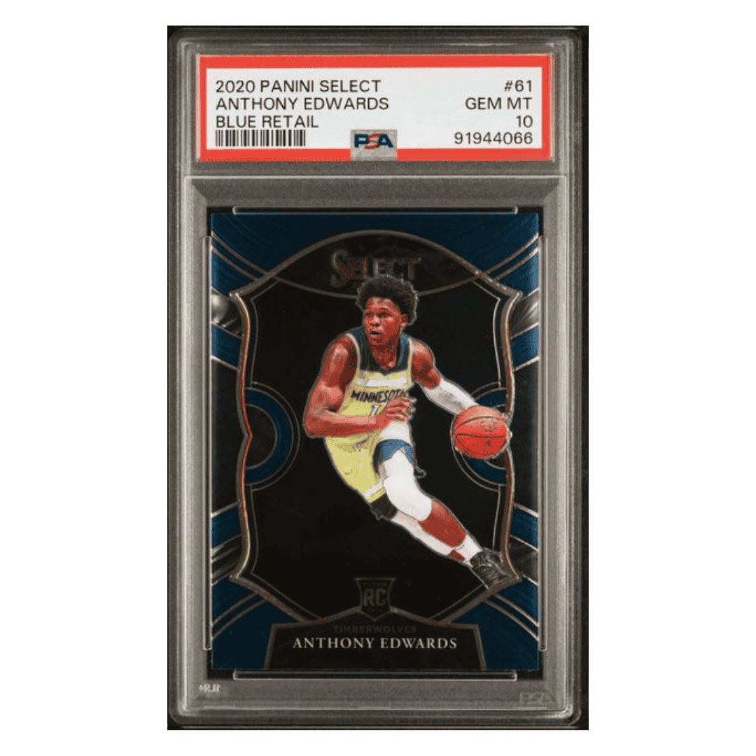 Anthony Edwards PSA 10 2020 Panini Select Blue Retail Card #61