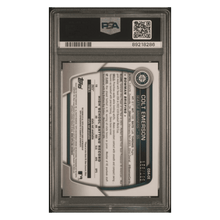 Colt Emerson PSA 10 2023 Topps Bowman Draft Chrome Prospects Autograph Aqua Lava #d/ 199 Card #CDACE