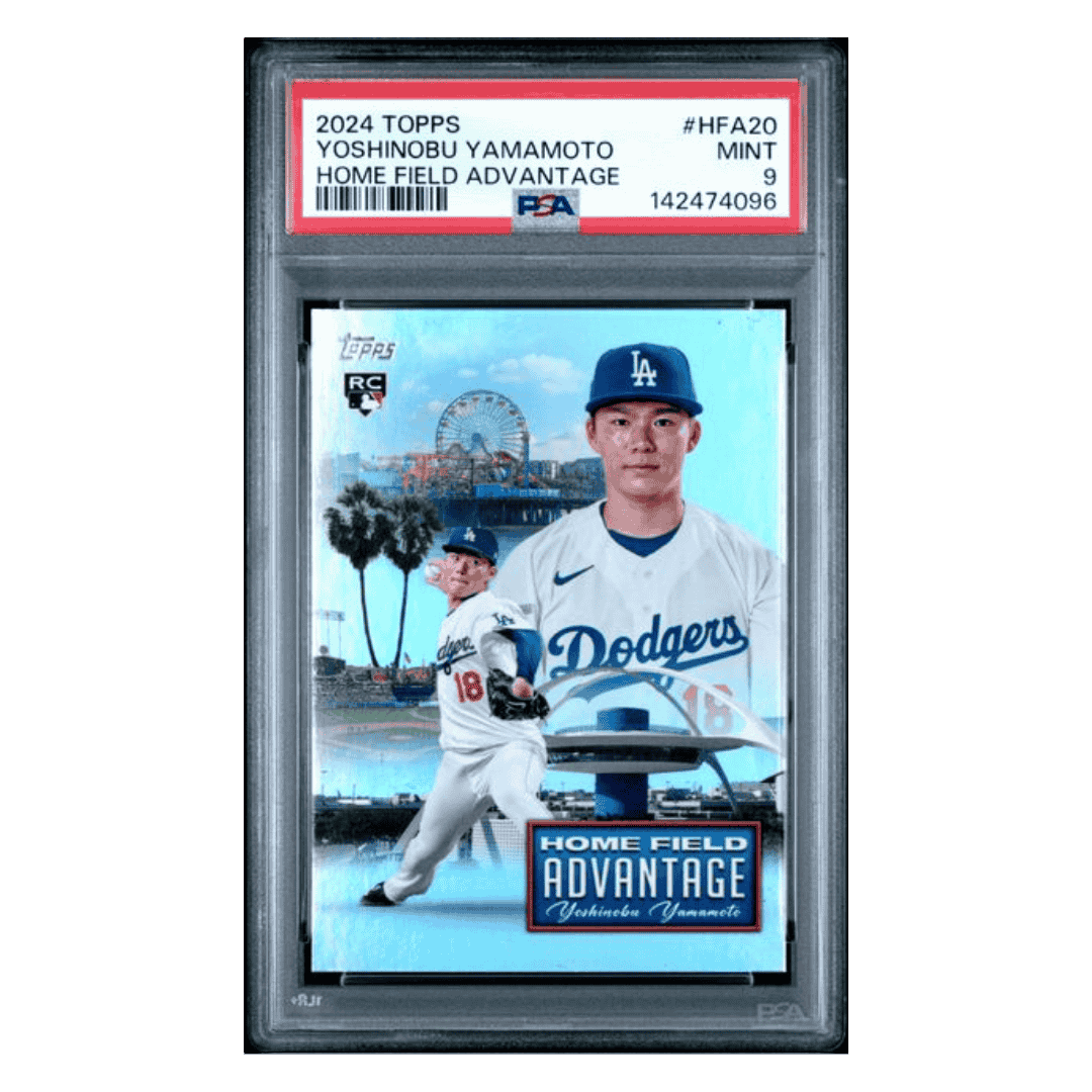 Yoshinobu Yamamoto PSA 9 2024 Topps Homefield Advantage Rookie RC Card #HFA20