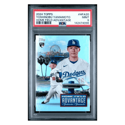 Yoshinobu Yamamoto PSA 9 2024 Topps Homefield Advantage Rookie RC Card #HFA20