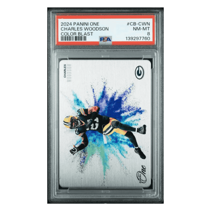 Charles Woodson PSA 8 2024 Panini One Color Blast Case Hit Card #CB-CWN