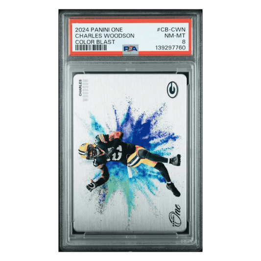 Charles Woodson PSA 8 2024 Panini One Color Blast Case Hit Card #CB-CWN