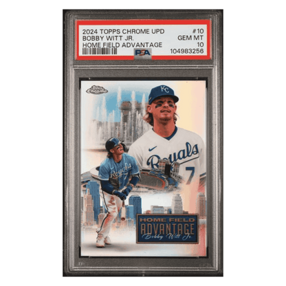 Bobby Witt Jr PSA 10 2024 Topps Chrome Update Home Field Advantage Case Hit Card #10