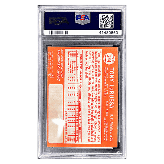 Tony LaRussa PSA 6 1964 Topps Card #244