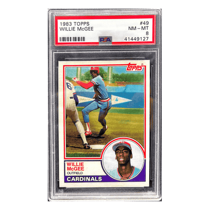 Willie McGee PSA 8 1983 Topps Card #49