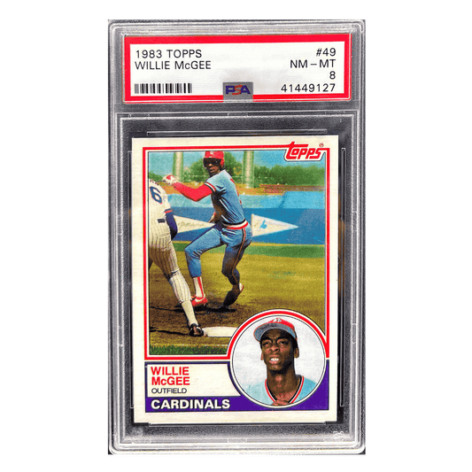 Willie McGee PSA 8 1983 Topps Card #49