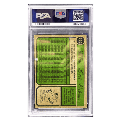 Bob Gibson PSA 4 1974 Topps Card #350