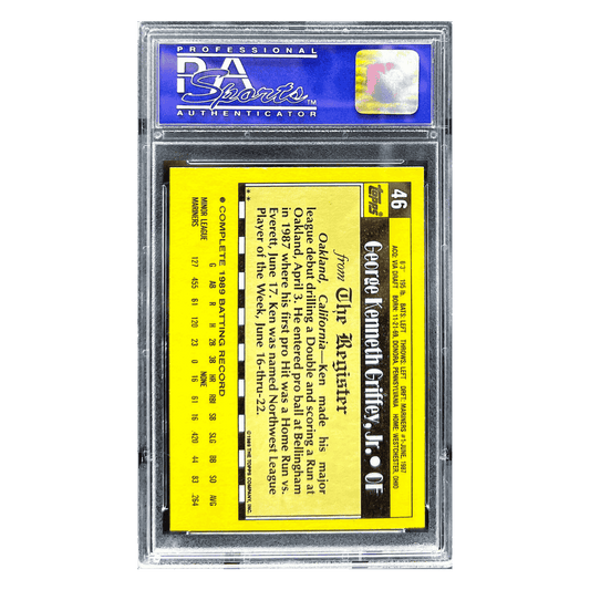 Ken Griffey Jr PSA 8 1989 Topps Major League Debut Card #46