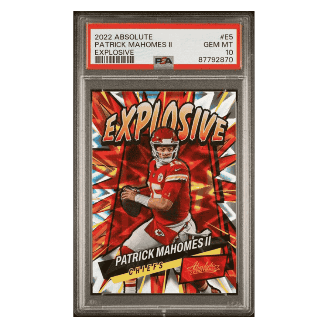 Patrick Mahomes PSA 10 2022 Panini Absolute Explosive Case Hit Card #E5