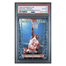 Michael Jordan PSA 6 1992 Topps Stadium Club Beam Team Members Only Card #1