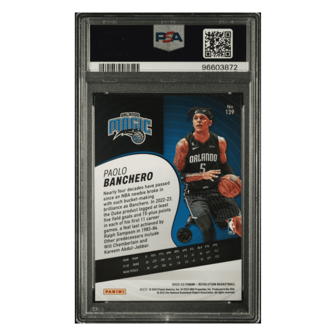 Paolo Banchero PSA 9 2022 Panini Revolution Rookie RC Card #139