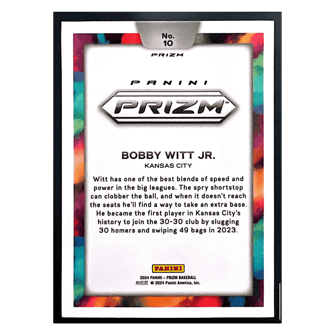 Bobby Witt Jr 2024 Panini Prizm Colorblast SSP Card #10