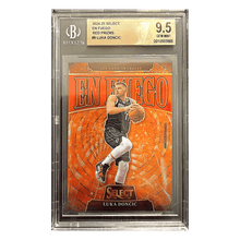 Luka Doncic BGS 9.5 2024-25 Panini Select En Fuego Red Prizms #d/ 99 Card #9