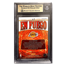 Luka Doncic BGS 9.5 2024-25 Panini Select En Fuego Red Prizms #d/ 99 Card #9