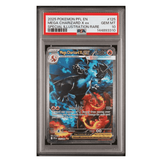 Mega Charizard X ex PSA 10 2025 Pokemon Phantasmal Flames Special Illustration Rare Card #125