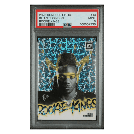 Bijan Robinson PSA 9 2023 Panini Donruss Optic Rookie Kings Case Hit Card #13