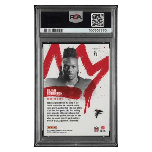 Bijan Robinson PSA 9 2023 Panini Donruss Optic Rookie Kings Case Hit Card #13