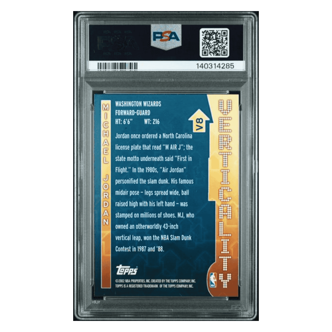 Michael Jordan PSA 9 2002 Topps Verticality Card #V8