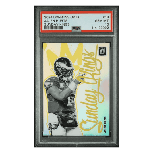 Jalen Hurts PSA 10 2024 Panini Donruss Optic Sunday Kings Case Hit Card #18