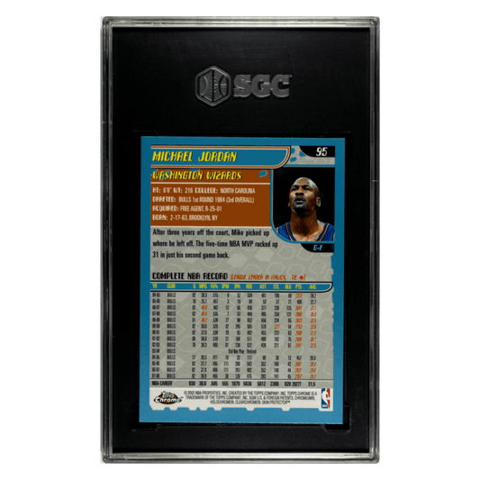 Michael Jordan SGC 9 2001-02 Topps Chrome Card #95
