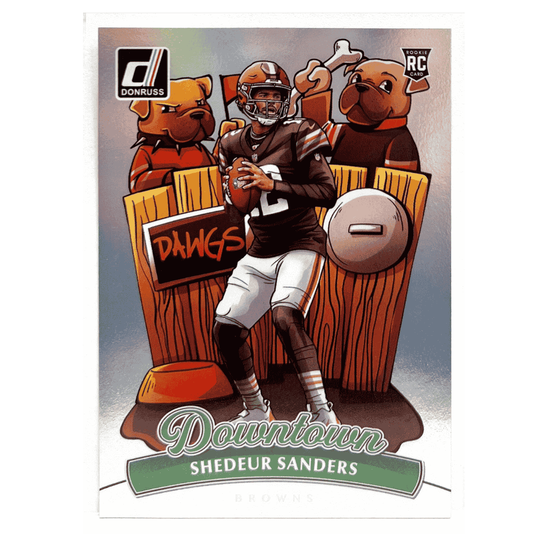 Shedeur Sanders 2025 Panini Donruss Downtown! Rookie RC Card #17