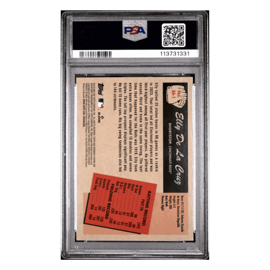 Elly De La Cruz PSA 10 2024 Topps Bowman 1955 Bowman Anime Rookie RC Card #BA1