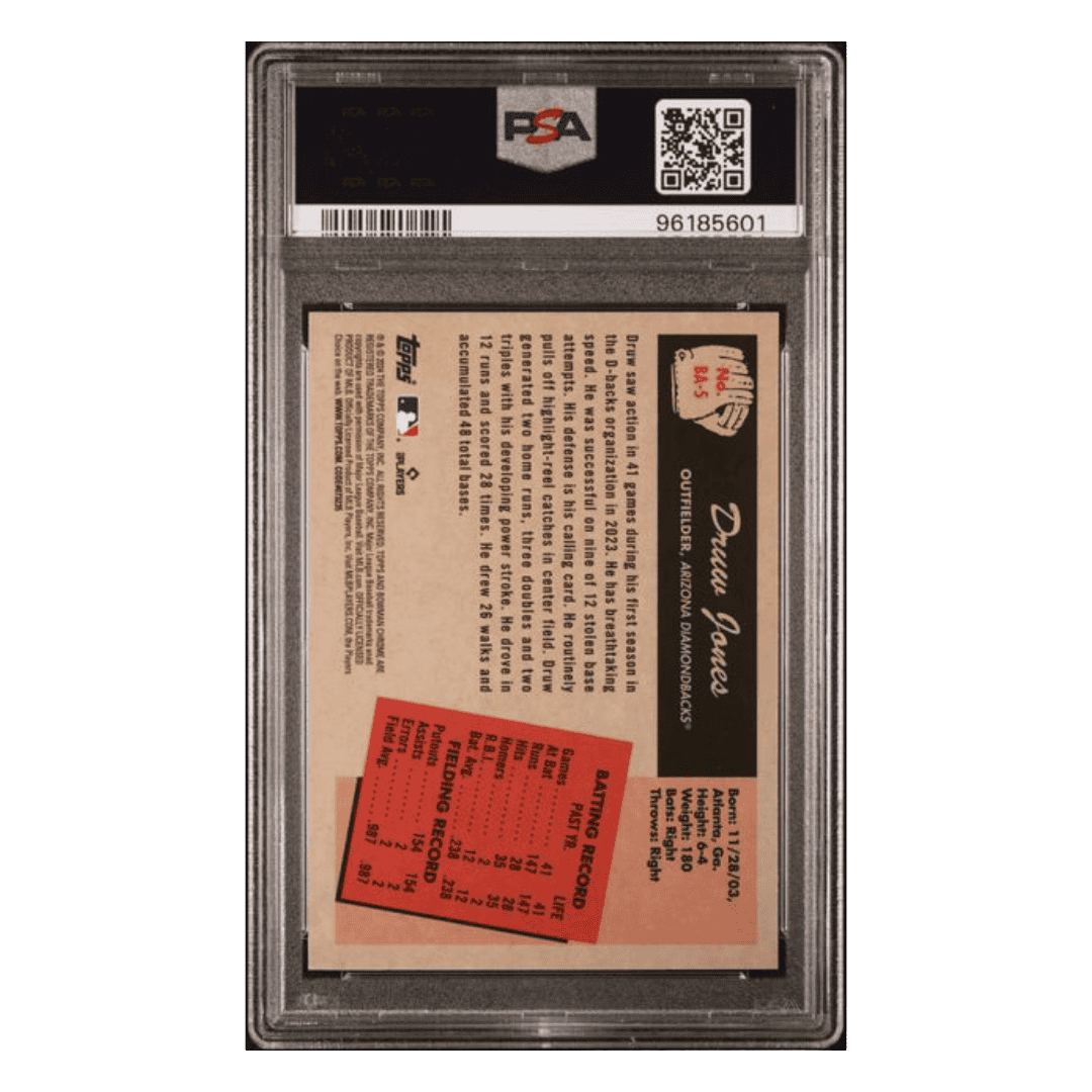 Drew Jones PSA 10 2024 Topps Bowman 1955 Bowman Anime Card #BA5
