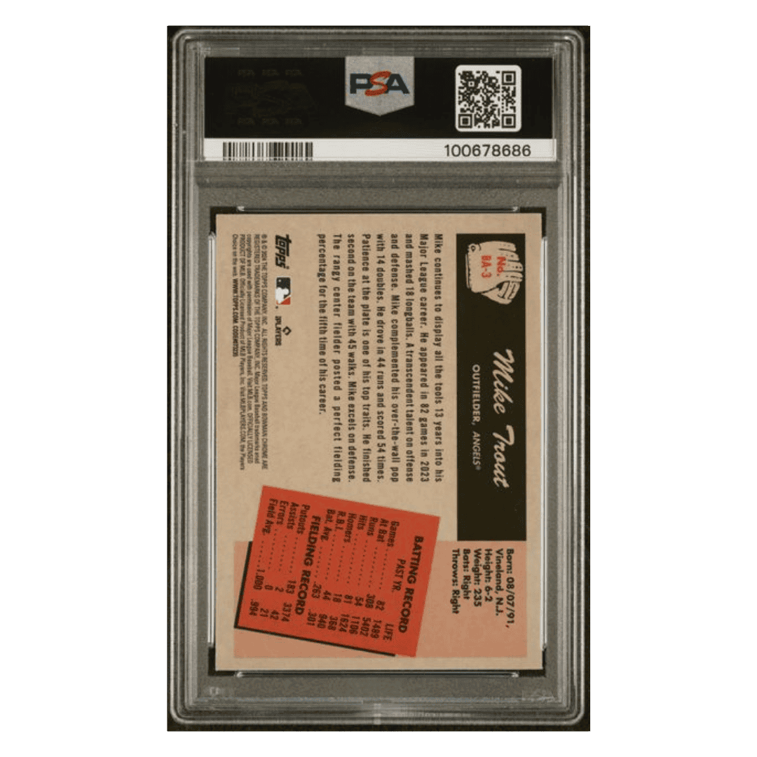 Mike Trout PSA 10 2024 Topps Bowman 1955 Bowman Anime Card #BA3