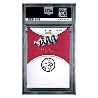 Albert Pujols PSA 10 2025 Panini National Sports Collectors Convention VIP Gold Panini Card #55