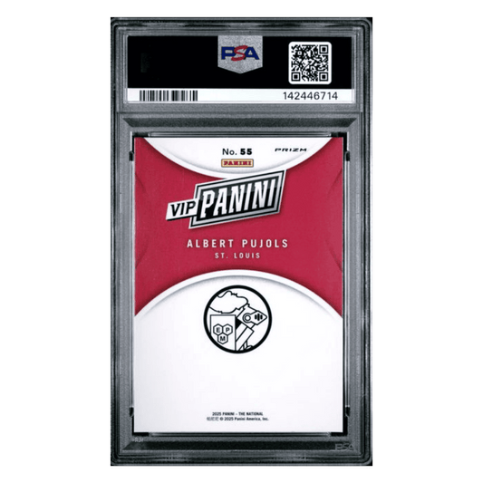 Albert Pujols PSA 10 2025 Panini National Sports Collectors Convention VIP Gold Panini Card #55