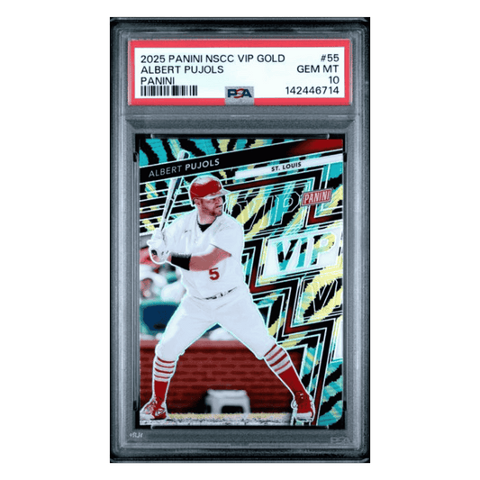Albert Pujols PSA 10 2025 Panini National Sports Collectors Convention VIP Gold Panini Card #55