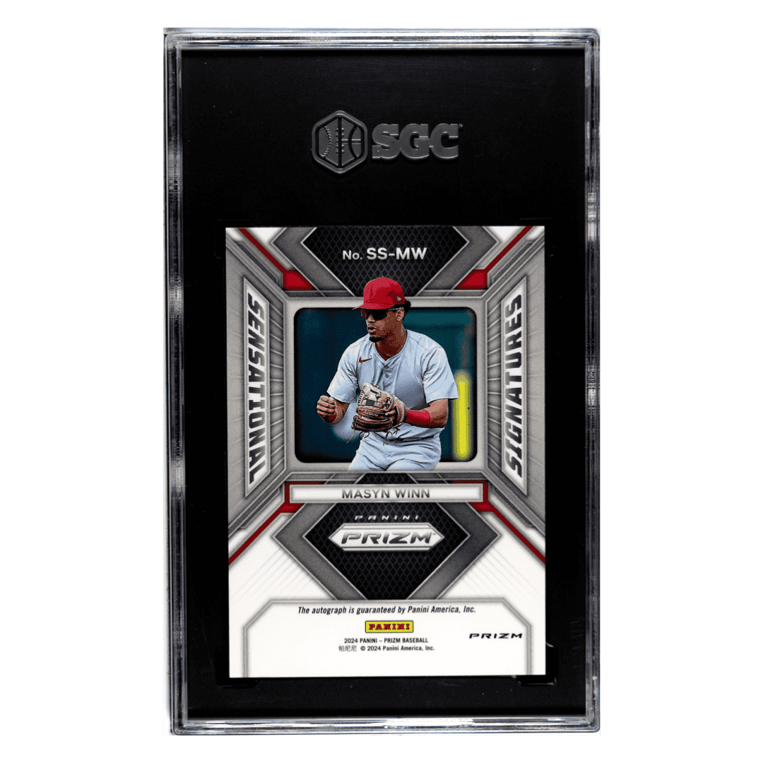 Masyn Winn SGC 8 2024 Panini Prizm Sensational Signatures Green Prizm Card #SS-MW