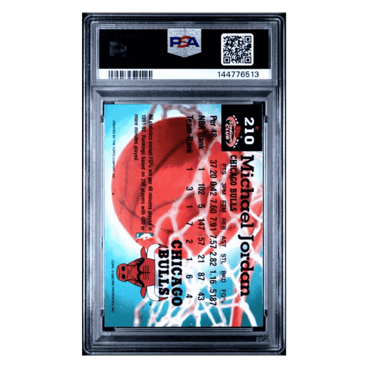 Michael Jordan PSA 9 1992 Topps Stadium Club Card #210