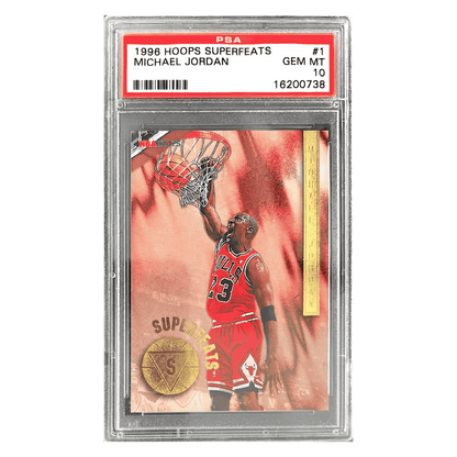 Michael Jordan PSA 10 1996 Skybox Hoops Superfeats Card #1