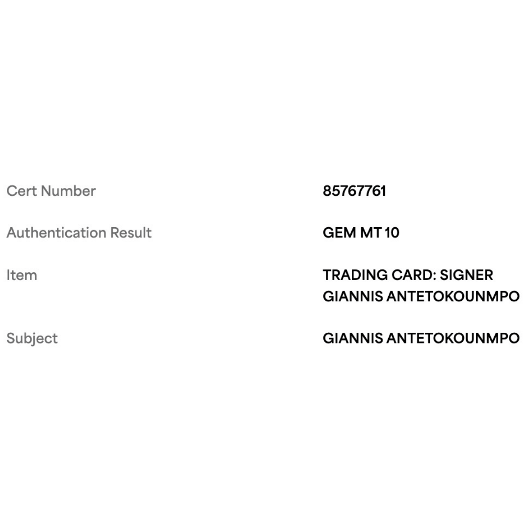 Giannis Antetokounmpo 2022-23 Panini Donruss Optic My House Autographed Card #6