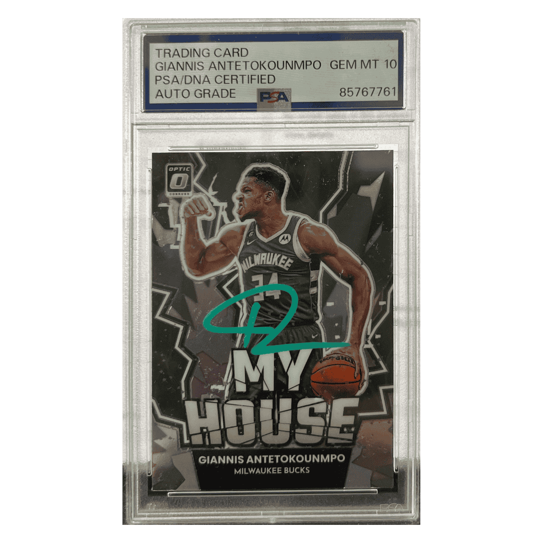 Giannis Antetokounmpo 2022-23 Panini Donruss Optic My House Autographed Card #6